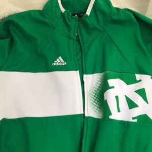 Adidas Notre Dame Full Zip Fleece Jacket Size XL